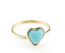 Carica l'immagine nel visualizzatore di Gallery, Sanna Gioielli Anello in Oro 18 carati con Cuore Turchese Arizona